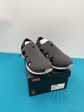BASS OUTDOOR men's Hex Mesh Vent Hiking Shoe Size 9 (Color Asphalt) NIB